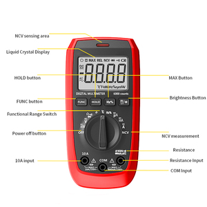 เครื่องมือวัดและวิเคราะห์ความจุสูง 6000 ค่า พร้อมจอ LCD เครื่องทดสอบ NCV สำหรับงานวัดและวิเคราะห์ - Product Image 4