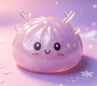 Jouet Squishy Renne de Noël à Remontée Lente, Jouet Anti-Stress à Presser, Cadeau de Noël pour Enfants et Adultes