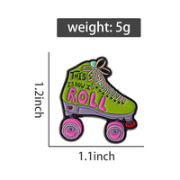 Voici comment je roule des épingles en émail un arc bleu clair patins à roulettes broches insigne de revers amateurs de patinage à roulettes bijoux en gros