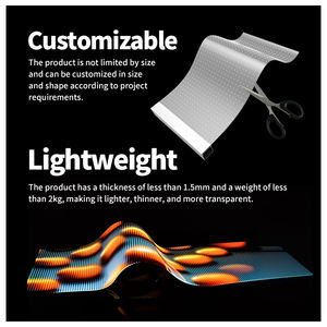 RGB Kleurrijk <span class=keywords><strong>LED</strong></span> Transparant Foliescherm Binnen Flexibel <span class=keywords><strong>LED</strong></span>-scherm - Product Image 5