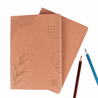 Cahier en papier kraft écologique personnalisé, couverture souple, cahier d'exercices pour étudiants avec impression de logo, divers articles de papeterie scolaire