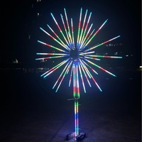 Feux d'artifice LED contrôlés à distance Lumières de paysage Modélisation extérieure dynamique pour cour Ingénierie décorative Feu d'artifice LED