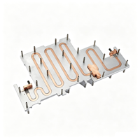 Plaque de refroidissement liquide en aluminium avec tube en cuivre intégré sur mesure, usinée CNC, pour module de puissance de chargeur EV, laser, IGBT