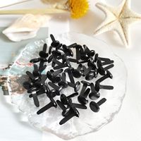 100 Piezas de Clavijas Metálicas Negras de 8*14mm, Clavijas Redondas para Manualidades, Proyectos de Scrapbooking y Oficina