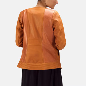 Veste imperméable en cuir de serpent pour femme, doublée de polaire, 100% cuir, écologique, respirante, nouveau style - Product Image 3