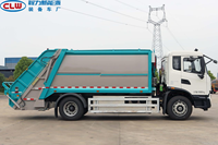 Camion compacteur de déchets électrique zéro émission, véhicule de collecte des déchets à compression hydraulique pour les déchets municipaux