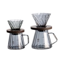 Ensemble de cafetière en verre avec filtre, pour café infusé à la main, ustensiles de café, pot filtrant domestique, séparateur thé-eau, design moderne