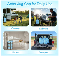 Bouchons de bidon d'eau de 3 et 5 gallons, bouchons de remplacement réutilisables améliorés, couvercles anti-déversement pour bouteille d'eau de 55 mm