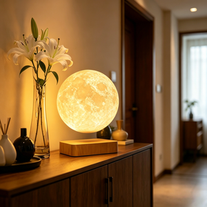 Lampe lunaire anti-gravité HCNT à brancher, lumière chaude, lampe lunaire flottante pour la décoration de la maison, du salon et de la chambre. - Product Image 2
