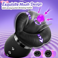 Vibrateur de massage mammaire vibrant à succion, avec fonction de léchage de langue et de succion buccale, design lèvres rouges, pour femmes, 10 fonctions