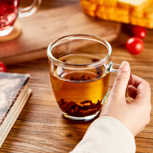 Термостойкая кружка из боросиликатного стекла для чая Linuo с ручкой - Product Image 1