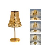 Lampe de table LED de style européen, petite, trois couleurs, à intensité variable, pour appartement, hôtel, lampe de table basse consommation