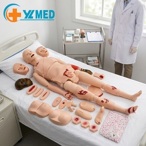 Maniquí <span class=keywords><strong>de</strong></span> Cuidado <span class=keywords><strong>de</strong></span> Quemaduras y Traumatismos <span class=keywords><strong>de</strong></span> Tamaño Real y Funciones Completas para Hemostasia, Primeros Auxilios, Vendaje, Fracturas y Enfermería - Product Image 1
