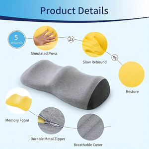 Women's Memory Foam Leg Pillow-Square Shape 0.5-1Kg <b>Lightweight</b> Portable Ergonomic Foot Color-Matching Design for <b>Sleeping</b> - Product Image 5