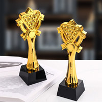 [Envío Hoy] Trofeo de Cristal Personalizado para Torneos de Billar de Ocho Bolas y Nueve Bolas, Pequeña Estatua Dorada