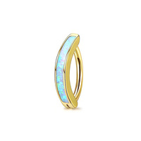 Bijoux de piercing au ventre Labret en titane 14G Bijoux de corps en plaqué or avec griffe en pierre de zircon pour les mariages et les fêtes