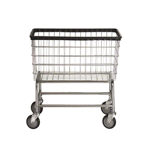 <span class=keywords><strong>Chariot</strong></span> <span class=keywords><strong>de</strong></span> blanchisserie commercial en métal chromé, panier <span class=keywords><strong>de</strong></span> rangement pour vêtements sales, 4,5 bushels - Product Image 2