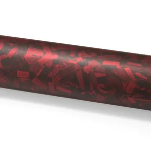 Pellicola vinilica a colori per auto in vinile forgiato in fibra di carbonio forgiato rosso/nero
