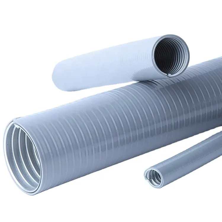 Mịn Nhựa PVC Tráng Kim Loại Linh Hoạt Sóng Ống Dẫn Điện