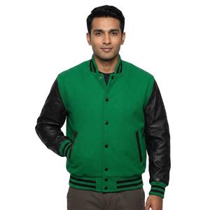 Blouson universitaire en polaire pour homme à manches longues avec logo personnalisé, en vente, dernier design 2025, blouson universitaire en polaire pour homme, service OEM - Product Image 1