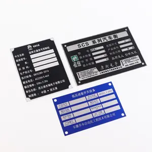 Personalizado vários tipos de sinais do veículo placa de metal de alumínio ss placa de identificação