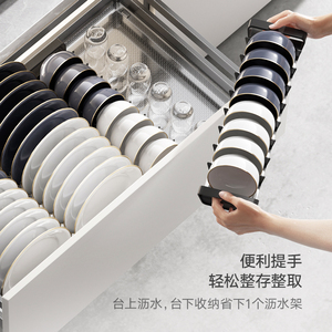 Effortless Kitchen Storage Hango Countertop <b>Dish</b> <b>Rack</b> Adjustable Separate Compartments Draining - Product Image 1