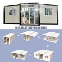 Maison conteneur extensible moderne 20ft 30ft 40ft, design respirant, style Mid-Century, garantie 2 ans, pour habitation, supermarché et salon
