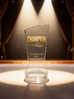 Trophée en acrylique personnalisable - Gravure personnalisée pour la reconnaissance d'entreprise, les tournois sportifs et les réalisations académiques
