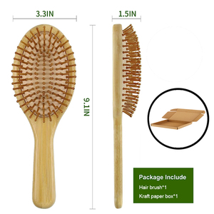 <span class=keywords><strong>Spazzola</strong></span> per <span class=keywords><strong>Capelli</strong></span> <span class=keywords><strong>in</strong></span> Bambù Naturale con Logo Personalizzato, Set di Spazzole Ovali con Scatola, Spazzole Districanti per Donne - Product Image 2
