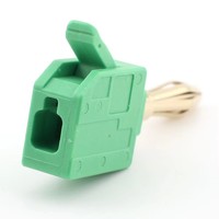 Connecteur Électrique Rapide 4mm à Prise Banane Simple Mâle, en Acier Inoxydable Plaqué Or Vert, Cuivre et Plastique, Haute Performance