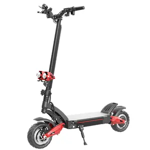 Neumático de 10 pulgadas, 1800W X 2, suspensión completa, doble tracción, 2 ruedas, patinete eléctrico plegable para adultos