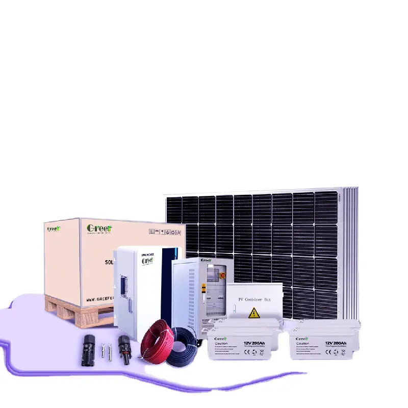 Solar-pv-Panel-Komplettset 5 kW Solar-Hybridsystem mit 48 V-Batterie-Speicher