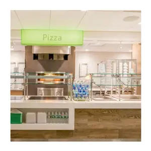Hızlı servis için entegre <span class=keywords><strong>POS</strong></span> istasyonu ve müşteri görüntüleme alanı ile ağır hizmet modüler Pizza mağaza tezgahı tasarım - Product Image 1
