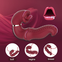 Wackelnder Schaukel-Oktopus G-Punkt-Vibrator mit 9 Modi LED-Anzeige IPX7 Wasserdicht Magnetisch USB für Weibliche Masturbation