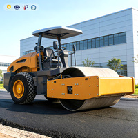 Rouleau compresseur vibrant à double tambour robuste de 16 tonnes, haute efficacité, avec moteur et pompe pour les infrastructures