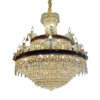Lustre suspendu en cristal K9 en fer de luxe moderne Zhongyi, finition or brillant, LED, 110V-240V, garantie de 2 ans, éclairage