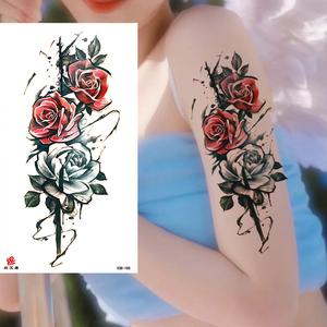 Nouveauté 2025 – Tatouages temporaires sexy à motifs floraux et animaux, tatouages chinois pour femmes, bras, <span class=keywords><strong>poitrine</strong></span>, corps, autocollants de <span class=keywords><strong>tatouage</strong></span> imperméables - Product Image 2