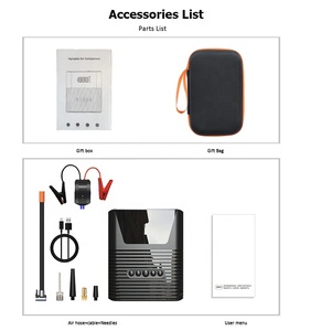Portable Rechargeable Jump Starter With Mini Electric Air Pump Built-in <strong>Battery</strong> <strong>Booster</strong> for Car Motorcycle Bike - Product Image 2