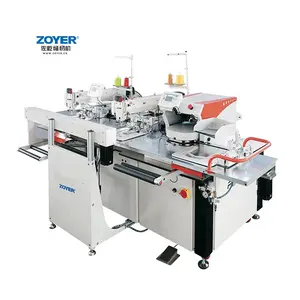 ZY220BMT Zoyer Dubbele Hoofd Automatische Pocket Bevestigen Rillen Bevestigen Setter Machine