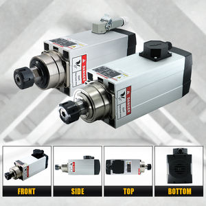 HLTNC Moteur de broche Cnc 6KW ER32 18000rpm 220V/380V refroidi par air Spindle Match avec 7.5kw VFD pour routeur CNC - Product Image 2