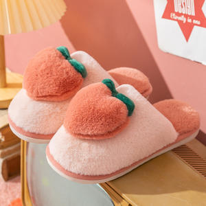 Pantuflas de Algodón de Estilo Coreano para Otoño e Invierno, Lindas y Dulces, Antideslizantes, de Felpa, para Mujer - Product Image 1