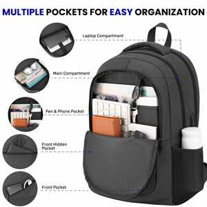 Mochila de Viaje de Gran Capacidad con Puerto de Carga USB, Múltiples Bolsillos, Impermeable, para Negocios, Escuela, para Hombres y Mujeres - Product Image 2