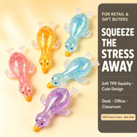 Canard Squishy en Maltose à Remontée Lente, Jouet Sensoriel en TPR, Canard Mignon Anti-Stress, Jouet à Presser pour la Décompression, Cadeau pour Enfants et Adultes, Vente en Gros