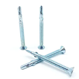 Carbon Steel Zinc Plated Flat Head Torx Recess Self Drilling Screw with Wing