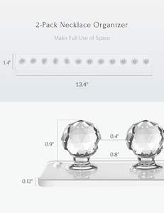 Porte-collier Acrylique Cintre Mur Mont Organisateur Bijoux Crochets pour Colliers BraceletsChains titulaire - Product Image 3