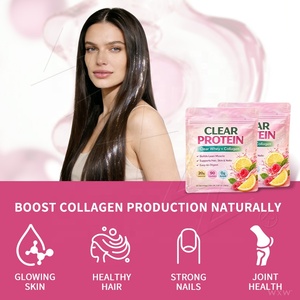 Poudre de protéines de lactosérum clair et de collagène 20g – Isolat de protéines de lactosérum clair, <span class=keywords><strong>bio</strong></span>-peptides pour la santé des muscles maigres, des cheveux, de la peau et des ongles - Product Image 5