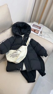 Manteau d'hiver long à capuche pour garçons et filles, nouvelle veste matelassée avec fermeture éclair, manteau chaud pour enfants - Product Image 4