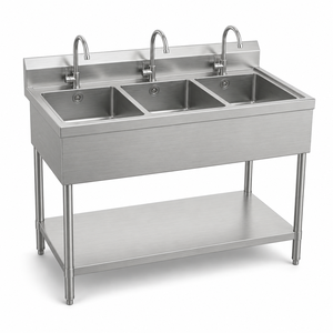 Lavello da Cucina Commerciale in Acciaio Inox 304 201 con Gambe Quadrate Personalizzabili - Product Image 3