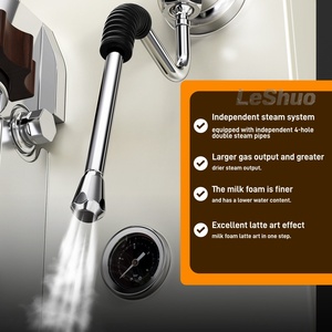Cafetera Profesional Industrial de Acero Inoxidable de Doble Cabezal, Máquina de Café Espresso Comercial para Cafetería y Restaurante - Product Image 4