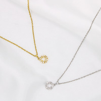 Nouveau Collier Chaîne Dorée FANKE pour Femme, Pendentif Visage Souriant en Acier Inoxydable et Zircon, Vente en Gros pour Filles